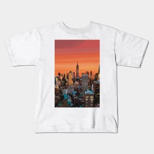 New York City illustration Kids T-Shirt